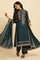 Dark Green Embroidered Festive Kurta, Pant And Dupatta Set