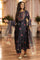 Navy Blue Chanderi Floral Printed Kurta, Pants and Organza Dupatta Set