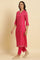 Pink Embellished Festive Kurta, Pants And Dupatta Set