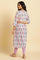 Ecru Straight Kurta In Bright Multi-Coloured Prints