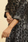 Black Jacquard Embroidered Ethnic Dress