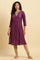 Purple Embroidered Heavy Festive Kurta