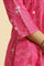 Pink Geometric Printed A-Line Kurta