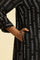 Black Printed Mandarin Collar Casual Kurta