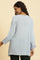 Powder Blue Top With Embroidered Yoke