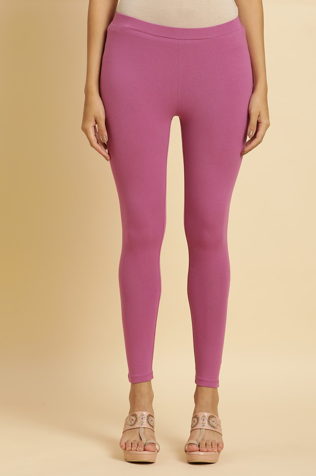 Purple Cotton Jersey Lycra Tights