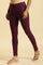 Purple Knitted Solid Tights