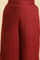 Maroon Side Gathered Pants With Sequin Detailing