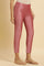 Pink Festive Solid Slim Pants