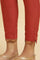 Rust Red Embellished Solid Slim Pants