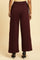 Wine Pin Tuck Trouser Pants