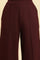 Wine Pin Tuck Trouser Pants