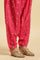 Pink Pleated Floral Printed Salwar Pants