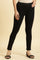 Black Solid Skinny Rayon Legging