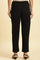 Black Slim Fit Elasticated Western Pants