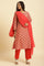 Red Chiffon Dupatta With Mukaish Detail