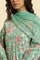 Mint Green Printed Short Kurta, Tiered Sharara And Dupatta