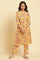 Yellow Floral Printed Cotton Kurta And Pants Co-Ord Set