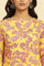 Yellow Floral Printed Cotton Kurta And Pants Co-Ord Set