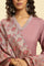 Orchid Pink Embellished Kurta, Pants And Jacquard Dupatta Set