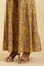 Yellow Floral Printed Short Flared Kurta, Sharara And Dupatta Set