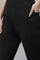 Black Solid Skinny Fit Tights With Elasticated Waist