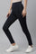 Navy Blue Solid Skinny Fit Tights With Elasticated Waist