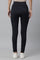 Navy Blue Solid Skinny Fit Tights With Elasticated Waist
