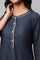 Blue Denim Jacquard Short kurta