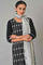 Black Geometric Printed Cotton kurta Set