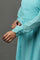 Blue Embellished Handkerchief Hemline Kurti & Skirt Set