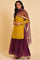 Yellow Embellished Short kurta, Culottes And Dupatta Set