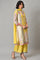 Light Yellow Printed kurta With Parallel Pants And Chiffon Dupatta