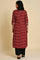 Dark Red A-Line Printed kurta