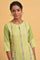 Green Floral Printed Straight Summer kurta