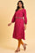 Pink Embroidered Crinkled kurta