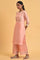 Pink Embroidered Shantun Festive kurta