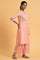 Pink Embroidered Shantun Festive kurta