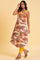 Yellow Scarf Patterned Printed kurta