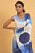 Blue One-Sided Sleeve Kaftan Dress