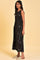 Black Sleeveless A-line Long Dress