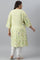 Plus Size Light Green A-Line kurta With Multi-Coloured Print