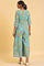 Light Blue Printed Angrakha Jumpsuit