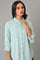 Light Blue Western Button-Down Top