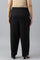 Plus Size Black Box Pleated Straight Pants