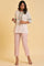 Light Pink Lace Slim Pants