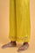 Yellow Parallel Pants With Lace And Embroidery