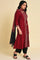 Red Mock Layer kurta Set