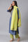 Blue Embroidered Contemporary kurta Set