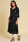 Black Spade Print kurta Set